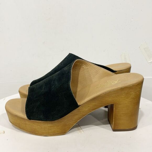 Rebels Orlanda Asymmetrical Platform Clog Sandal Black Y2K Made in Italy Slip On - Picture 3 of 12